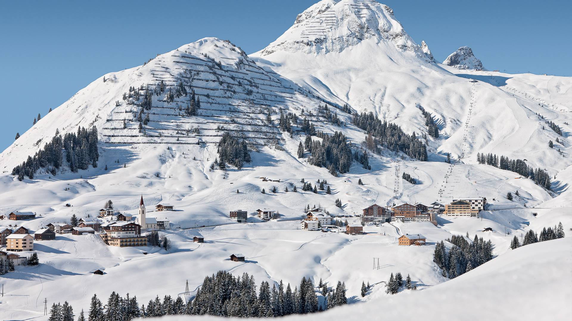 Verschneites Panorama